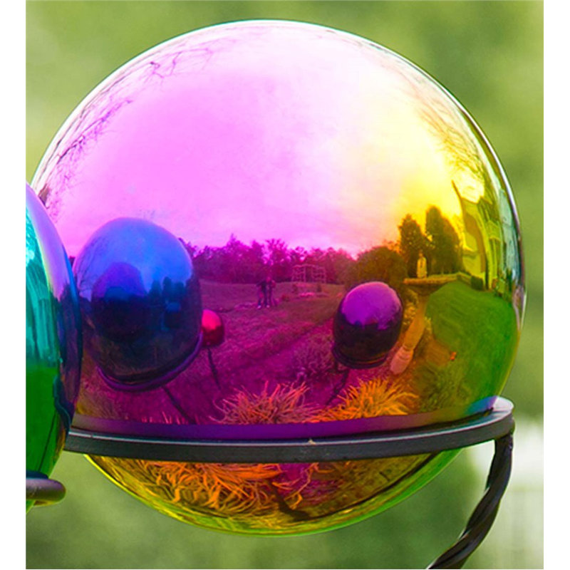 Plow & Hearth Weather Resistant Metal Abstract Gazing Ball & Reviews